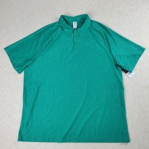 Men’s Xersion Activated Cooling Short Sleeve Golf Polo Size Large Green NWT